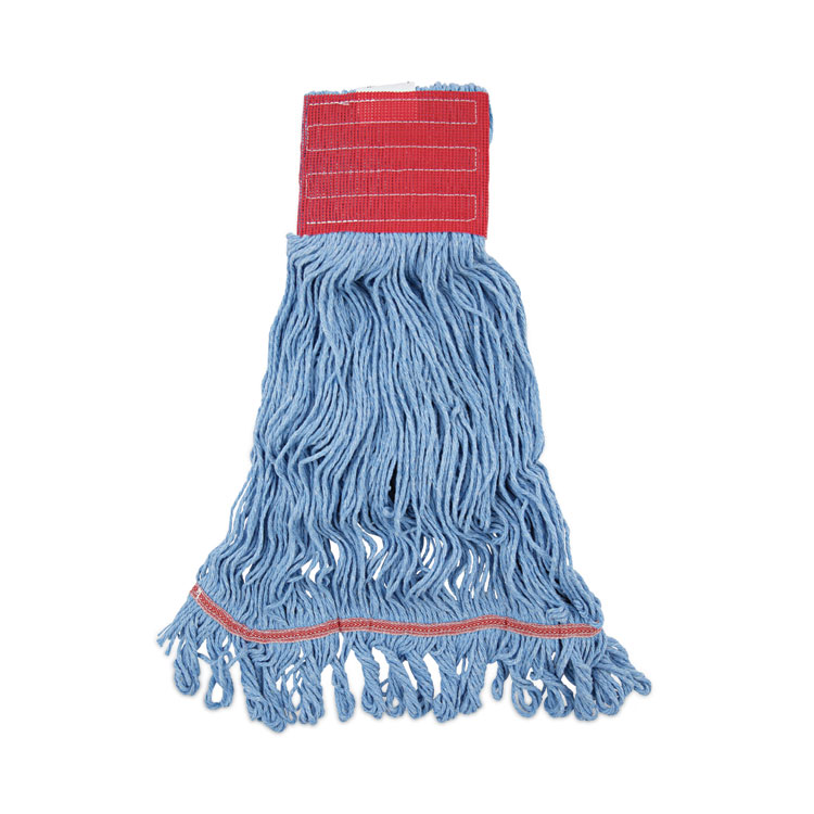Boardwalk Pro Loop Web/Tailband Mop Head, Blue, Large, 12/Carton (BWK1800LBDZ)