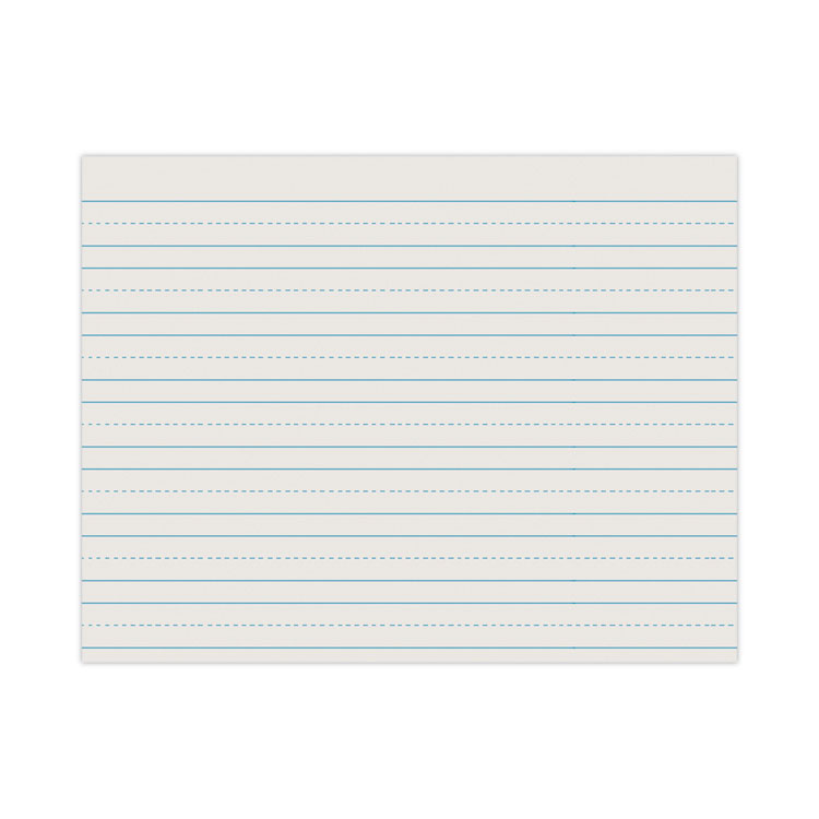 Pacon Skip-A-Line Ruled Newsprint Paper, 3/4" Two-Sided Long Rule, 8.5 x 11, 500/Ream (PAC2635)