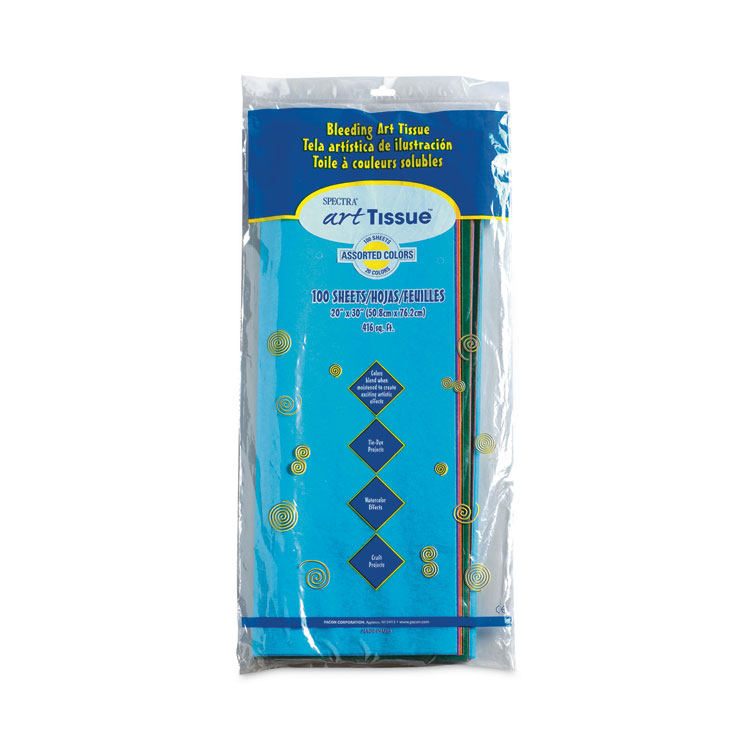 Pacon Spectra Art Tissue, 23 lb Tissue Weight, 20 x 30, Assorted, 100/Pack (PAC58516)