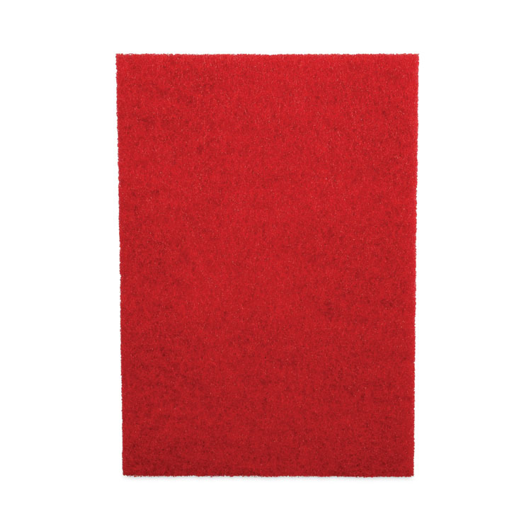 Boardwalk Buffing Floor Pads, 20 x 14, Red, 10/Carton (BWK402014RED)