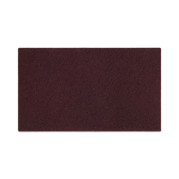 Boardwalk Deep Scrub Pads, 20 x 14, Maroon, 10/Carton (BWKSPP1420)