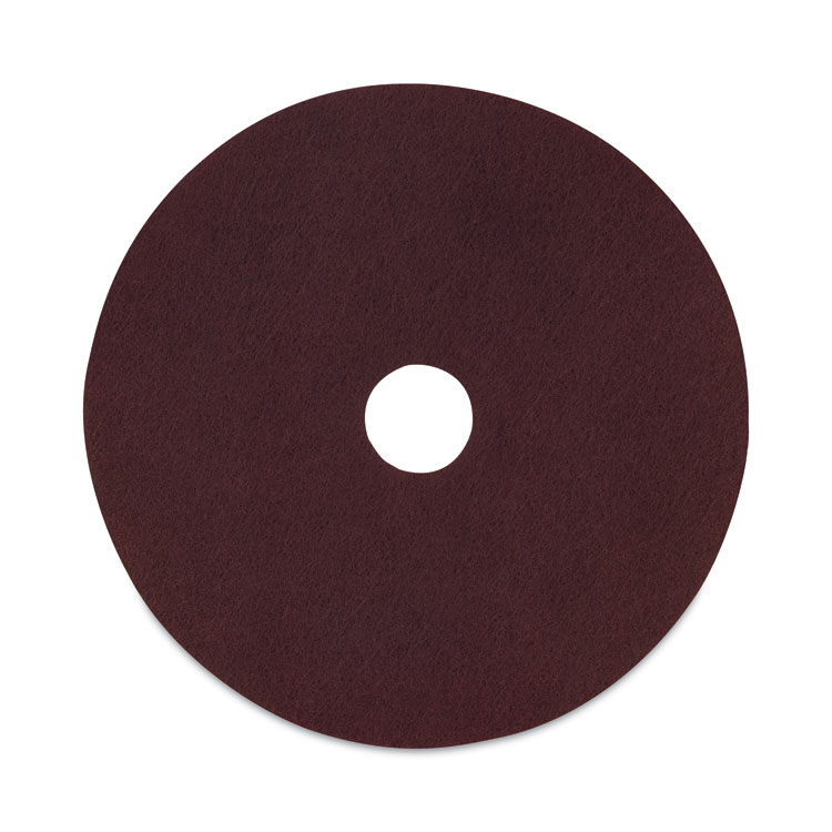 Boardwalk Deep Scrub Pads, 20" Diameter, Maroon, 10/Carton (BWKSPP20)