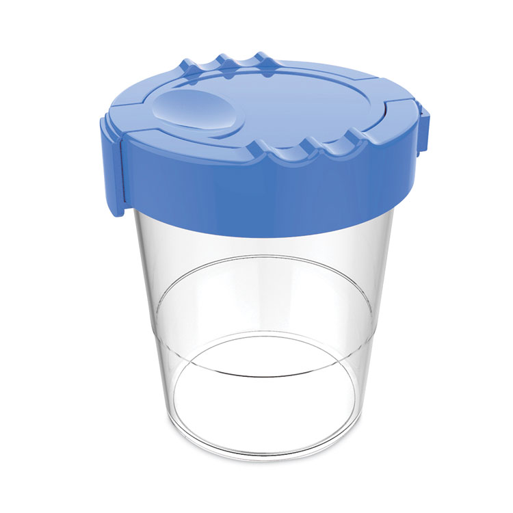 DEF39515BLU - deflecto Antimicrobial No Spill Paint Cup, 3.46 w x 3.93 h, Blue (DEF39515BLU)