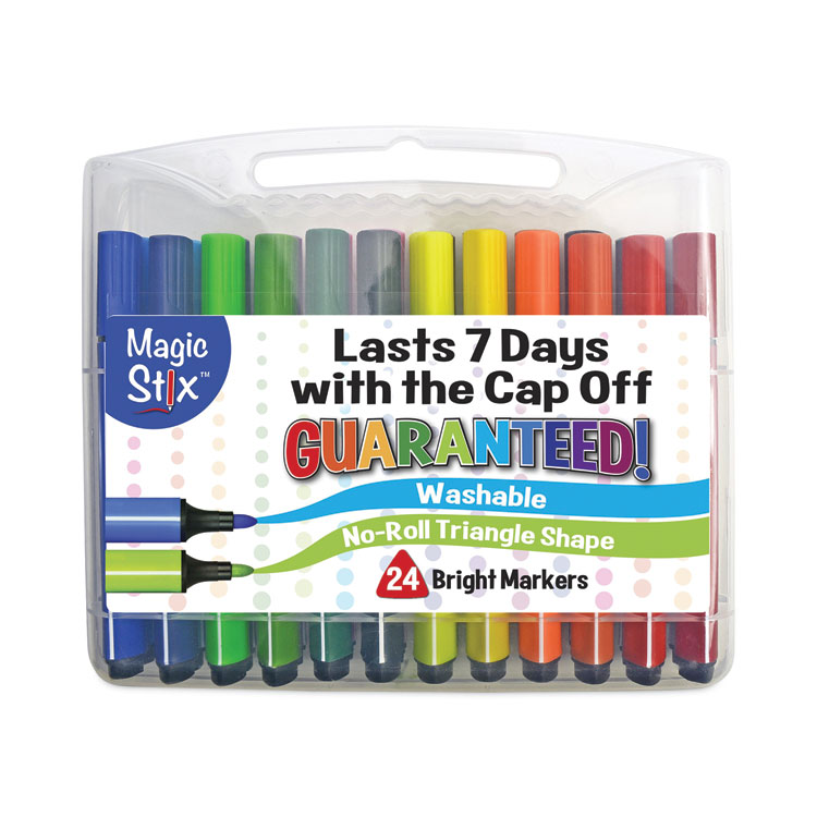 TPG Creations Magic Stix Markers, Medium Bullet Tip, Assorted Colors, 24/Pack (TPG397)