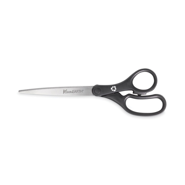 Westcott KleenEarth Basic Plastic Handle Scissors, 9" Long, 4.25" Cut Length, Straight Black Handle (ACM15586)