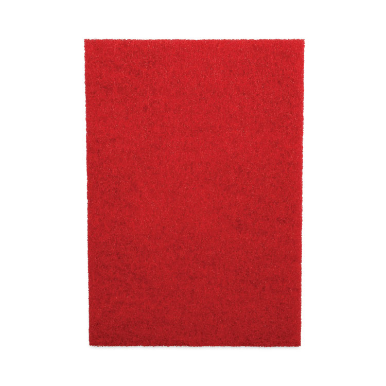 Boardwalk Buffing Floor Pads, 28 x 14, Red, 10/Carton (BWK402814RED)
