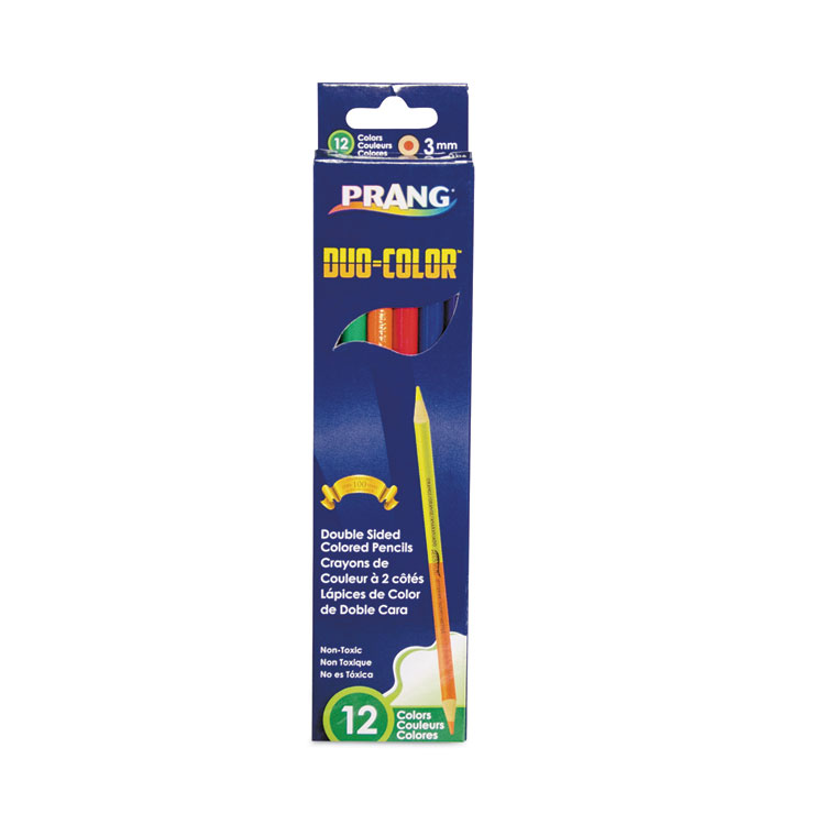 Prang Duo-Color Colored Pencil Sets, 3 mm, Assorted Lead and Barrel Colors, 6/Pack (DIX22106)