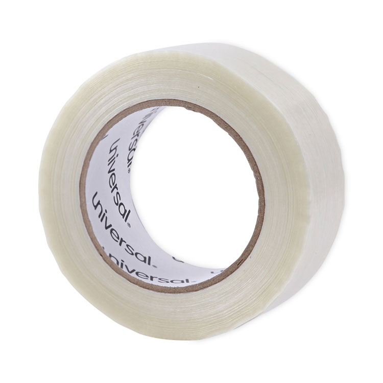 Universal 120# Utility Grade Filament Tape, 3" Core, 48 mm x 54.8 m, Clear (UNV30048)