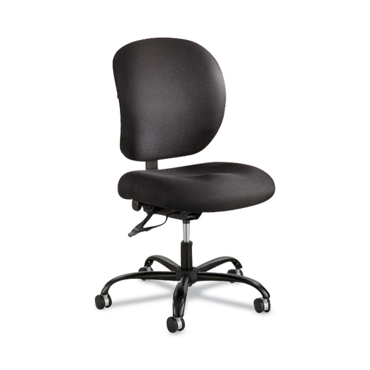 Safco Alday Intensive-Use Chair, Supports Up to 500 lb, 17.5" to 20" Seat Height, Black (SAF3391BL)