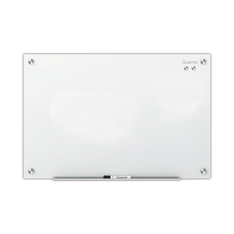 Quartet Infinity Magnetic Glass Marker Board, 48" x 36", White Surface (QRTG4836W)