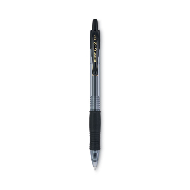 Pilot G2 Premium Gel Pen Convenience Pack, Retractable, Fine 0.7 mm, Black Ink, Smoke/Black Barrel, 36/Pack (PIL84065)