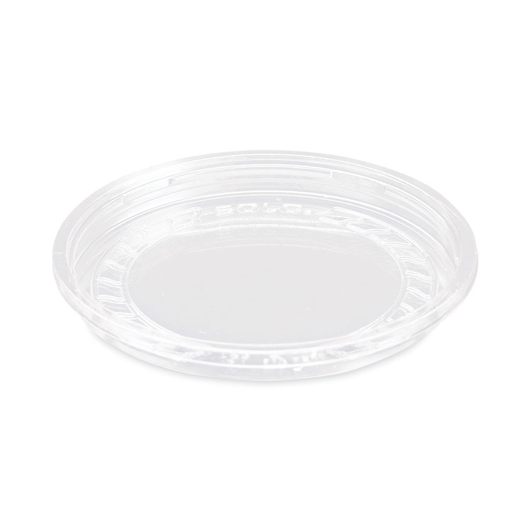 SOLO Bare Eco-Forward RPET Deli Container Lids, Recessed Lid, Fits 8 oz Containers, Clear, Plastic, 50/Pack, 10 Packs/Carton (SCCLG8R)