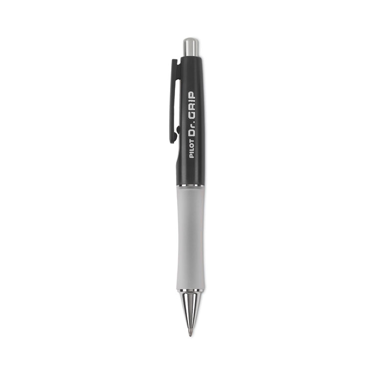Pilot Dr. Grip Ballpoint Pen, Retractable, Medium 1 mm, Black Ink, Black Barrel (PIL36100)