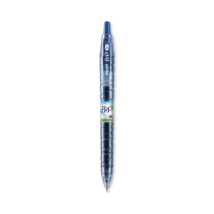 Pilot B2P Bottle-2-Pen Recycled Gel Pen, Retractable, Fine 0.7 mm, Blue Ink, Translucent Blue Barrel (PIL31601)