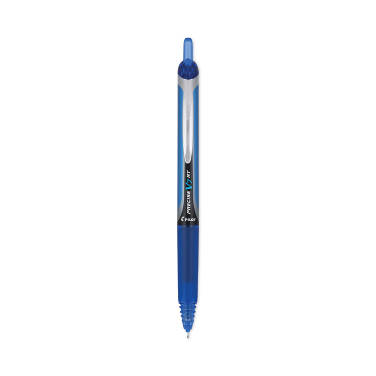 Pilot Precise V7RT Rollerball Pen, Retractable, Fine 0.7 mm, Blue Ink, Blue Barrel (PIL26068)