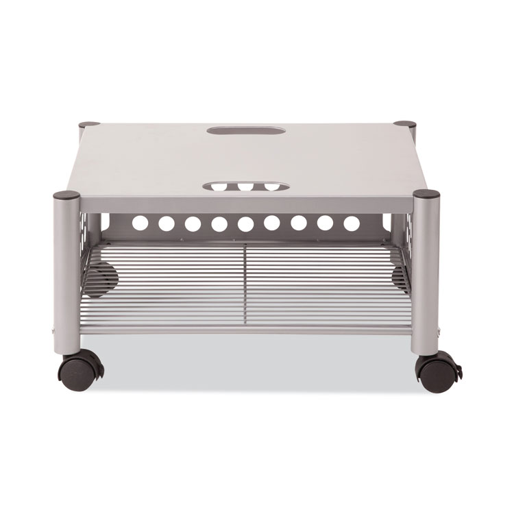 Vertiflex Underdesk Machine Stand, Metal, 2 Shelves, 90 lb Capacity, 21.5" x 17.88" x 11.5", Matte Gray (VRTVF52005)