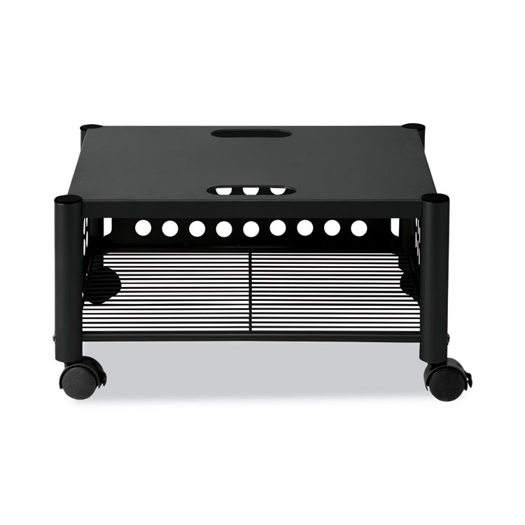 Vertiflex Underdesk Machine Stand, Metal, 2 Shelves, 90 lb Capacity, 21.5" x 17.88" x 11.5", Black (VRTVF52009)