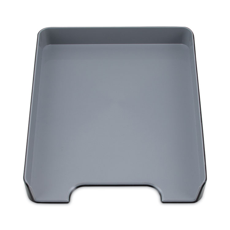 Advantus Fusion Letter Tray, 1 Section, Letter Size Files, 9.75" x 12.5" x 1.75", Black (AVT37678)