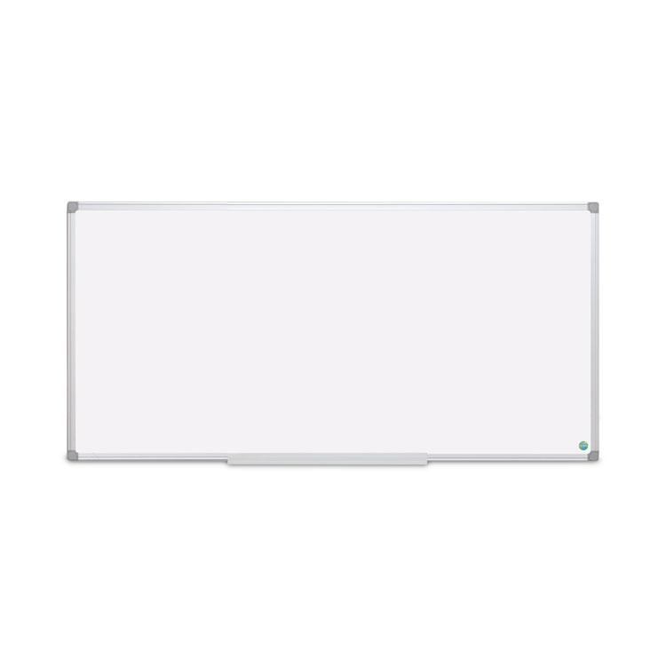 MasterVision Earth Silver Easy Clean Magnetic Dry Erase Boards, 96" x 48", White Surface, Satin Aluminum Frame (BVCCR1520790)