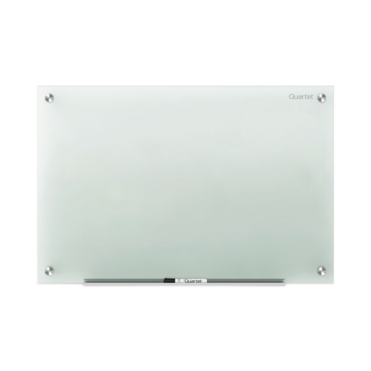Quartet Infinity Magnetic Glass Marker Board, 72" x 48", White Surface (QRTG7248W)
