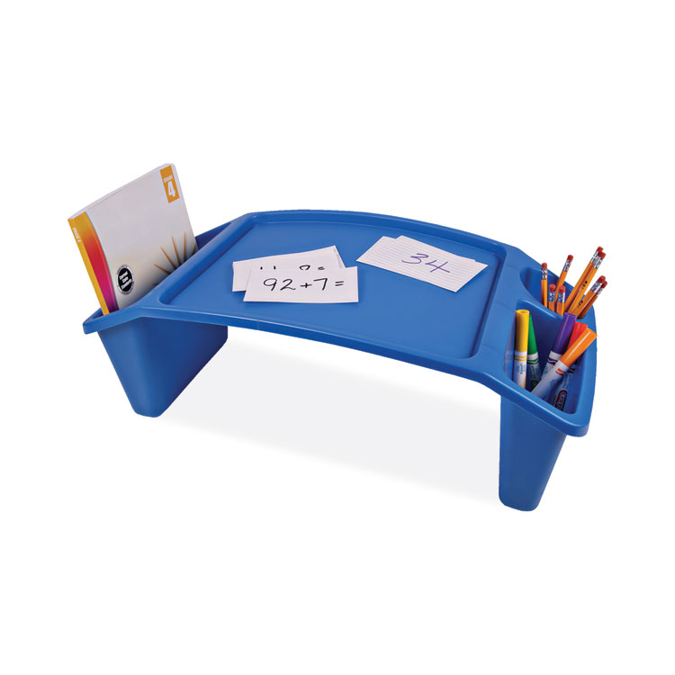 deflecto Antimicrobial Lap Desk, Rectangular, 23.35w x 12d x 8.53h, Blue (DEF39502BLU)