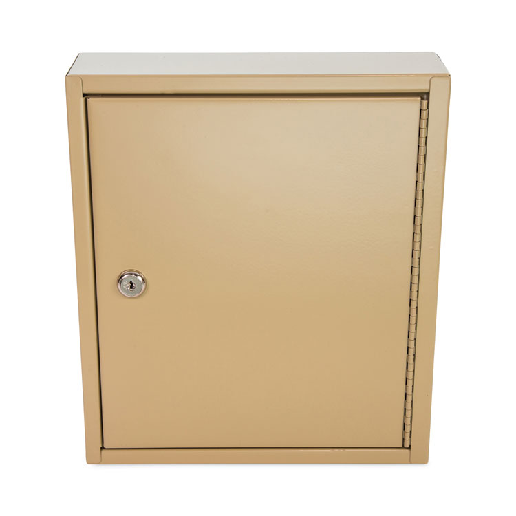 CONTROLTEK Key Lockable Key Cabinet, 60-Key, Metal, Sand, 10.63 x 3 x 12.13 (CNK500131)
