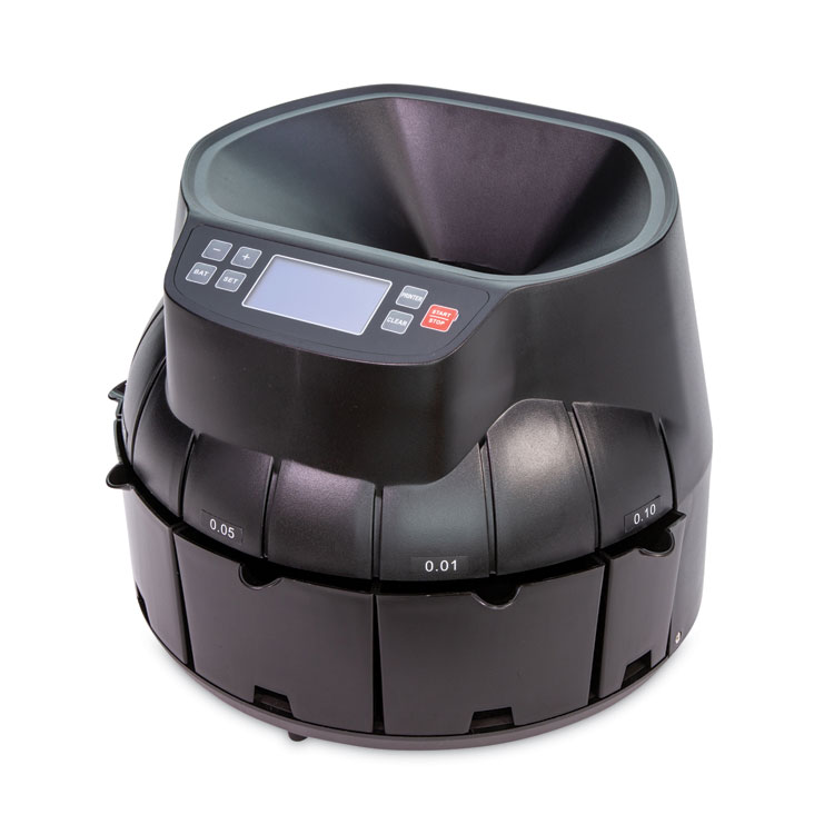 CONTROLTEK Coin Counter, Dimes, Nickels, Pennies, Quarters, 14.2 x 13.4 x 11, Black (CNK525521)