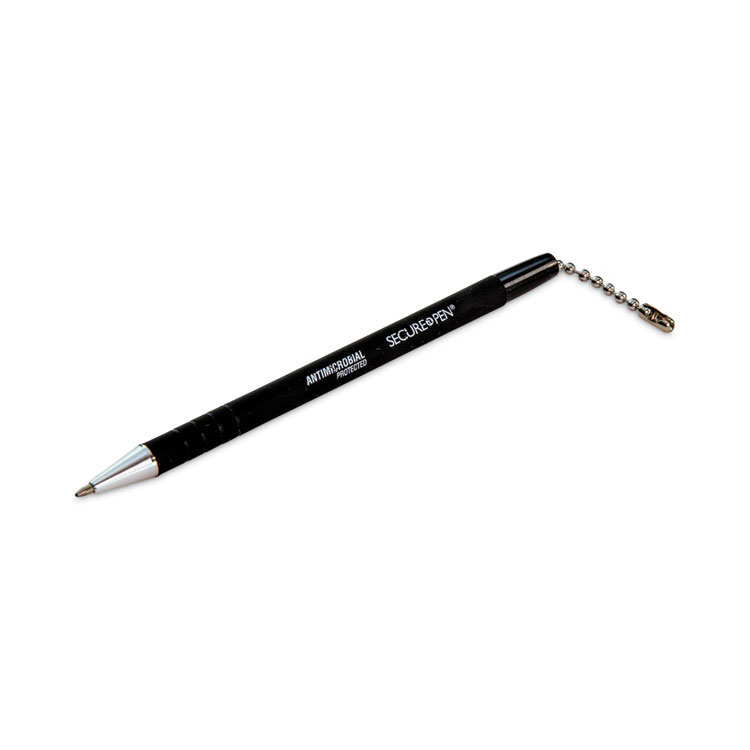 CONTROLTEK Replacement Antimicrobial Ballpoint Counter Pen, Medium 1 mm, Black Ink, Black Barrel (CNK555565)