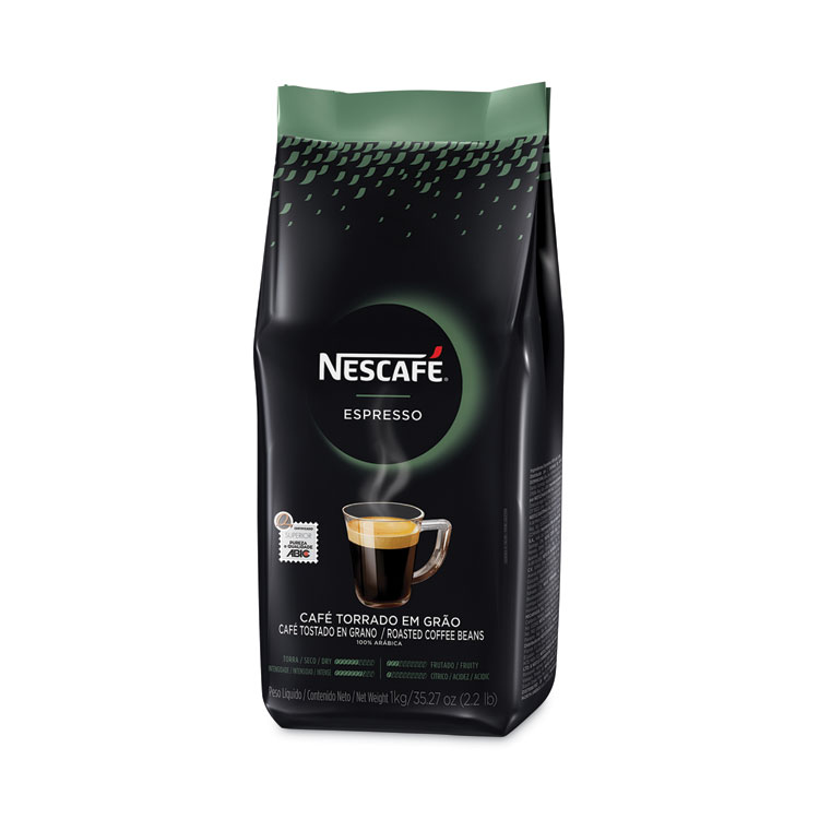 Nescafé Espresso Whole Bean Coffee, Arabica, 2.2 lb Bag, 6/Carton (NES24631CT)