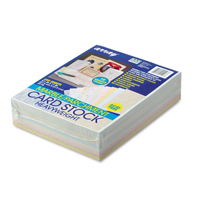 Pacon Array Card Stock, 65 lb Cover Weight, 8.5 x 11, Assorted, 250/Pack (PAC101196)