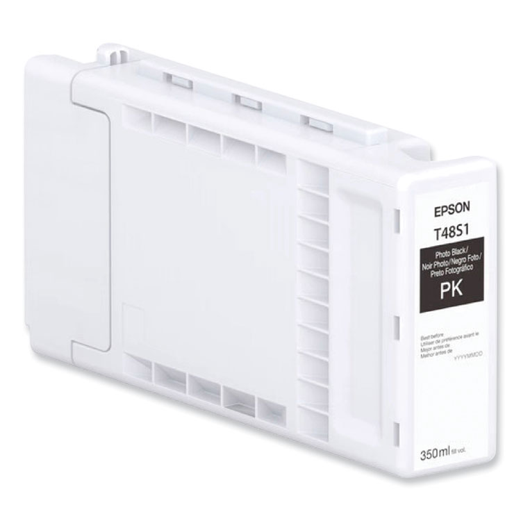 Epson T48S120 (T48S) UltraChrome PRO6 High-Yield Ink, 350 mL, Photo Black (EPST48S120)