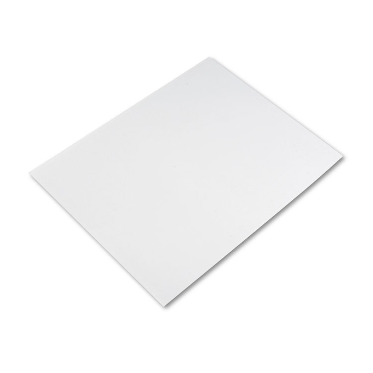 Pacon Four-Ply Railroad Board, 22 x 28, White, 25/Carton (PAC104159)