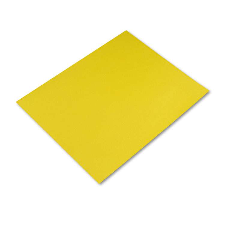Pacon Four-Ply Railroad Board, 22 x 28, Lemon Yellow, 25/Carton (PAC54721)