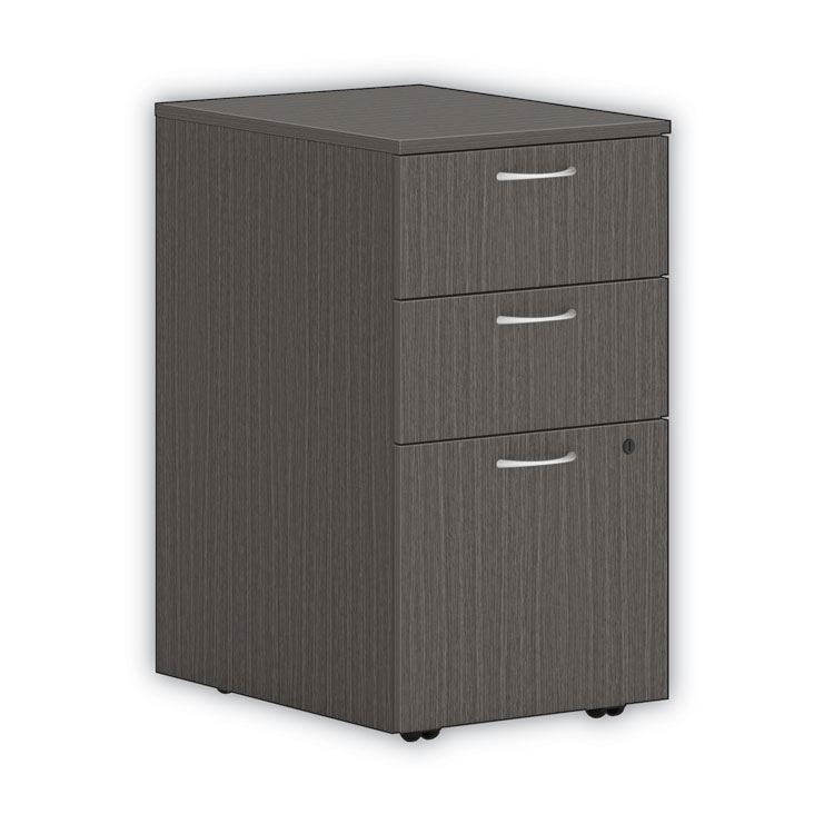 HON Mod Mobile Pedestal, Left or Right, 3-Drawers: Box/Box/File, Legal/Letter, Slate Teak, 15" x 20" x 28" (HONPLPMBBFLS1)