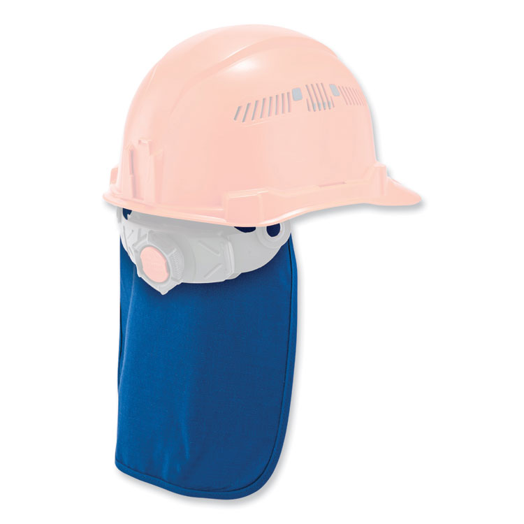 ergodyne Chill-Its 6717 Cooling Hard Hat Pad and Neck Shade - Polymers, 12.5 x 9.75, Blue (EGO12336)