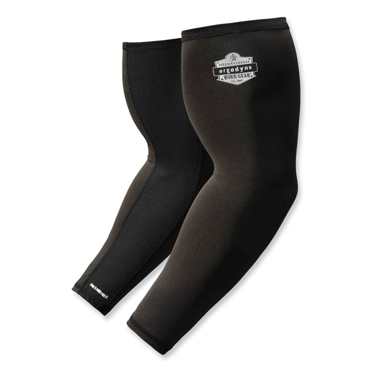 ergodyne Chill-Its 6690 Performance Knit Cooling Arm Sleeve, Polyester/Spandex, X-Large, Black, 2 Sleeves (EGO12385)