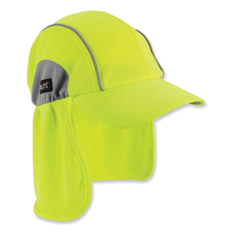 ergodyne Chill-Its 6650 High-Performance Hat Plus Neck Shade, Polyester, One Size Fits Most, Lime (EGO12520)