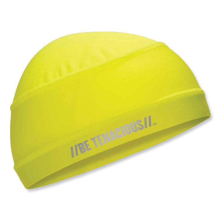 ergodyne Chill-Its 6632 Performance Knit Cooling Skull Cap, Polyester/Spandex, One Size Fits Most, Lime (EGO12687)