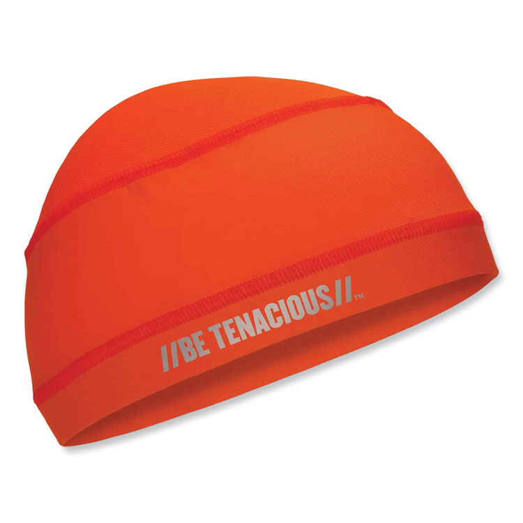 ergodyne Chill-Its 6632 Performance Knit Cooling Skull Cap, Polyester/Spandex, One Size Fits Most, Orange (EGO12688)