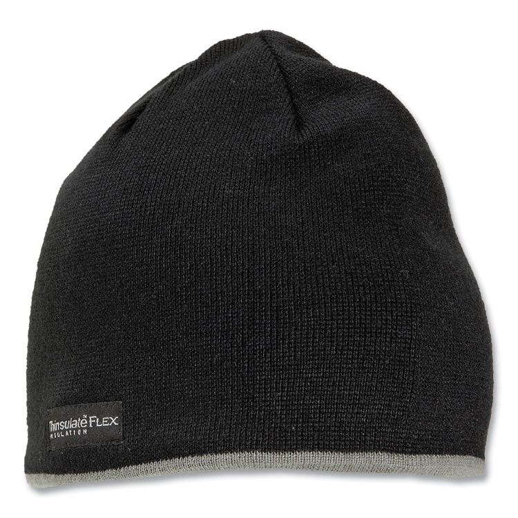 ergodyne N-Ferno 6818 Knit Winter Hat Fleece Lined, One Size Fits Most, Black (EGO16818)