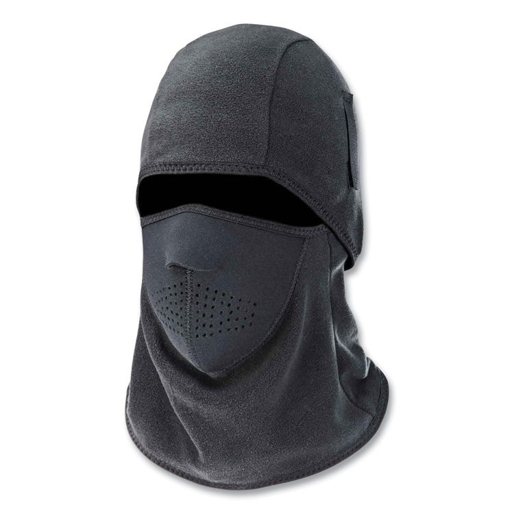 ergodyne N-Ferno 6827 2-Piece Fleece Neoprene Balaclava Face Mask, One Size Fits Most, Black (EGO16827)