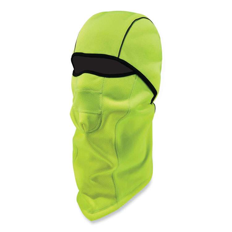 ergodyne N-Ferno 6823 Hinged Balaclava Face Mask, Fleece, One Size Fits Most, Lime (EGO16834)
