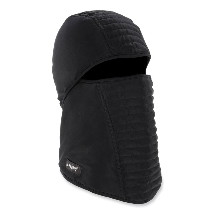 ergodyne N-Ferno 6955 Insulated 3-Layer Balaclava Face Mask, Polartec FR Power Grid Fleece/Polyester/Spandex, One Size, Black (EGO16955)