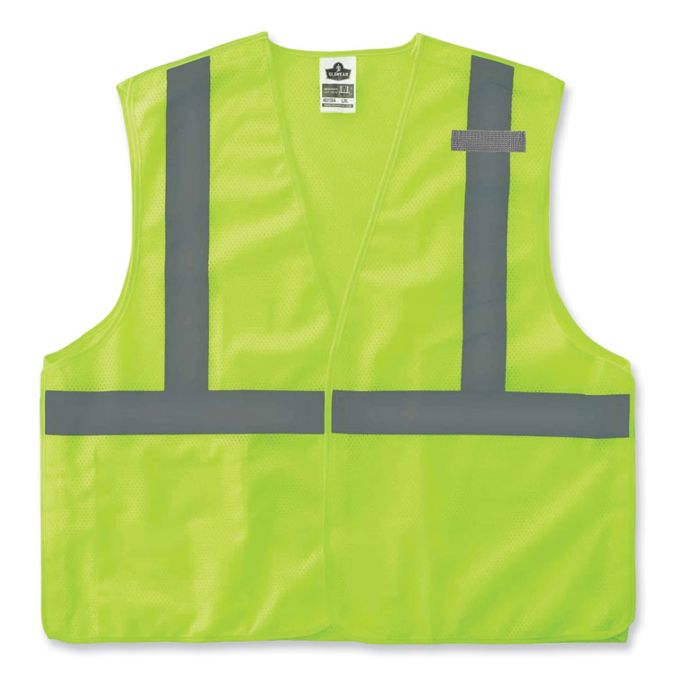ergodyne GloWear 8215BA Class 2 Economy Breakaway Mesh Vest, Polyester, X-Small, Lime (EGO21071)