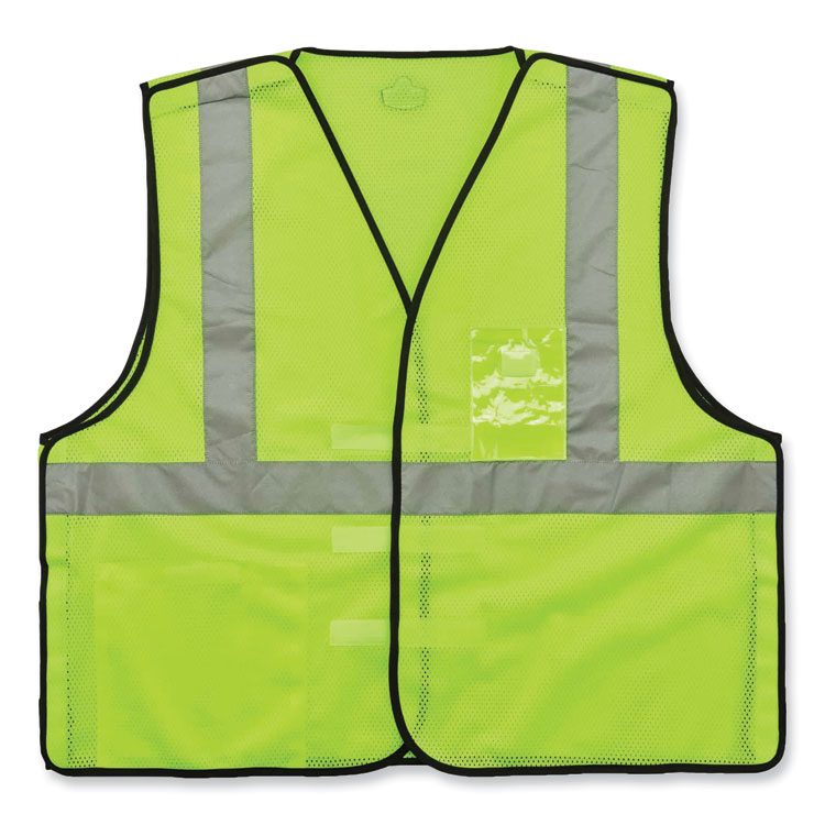 ergodyne GloWear 8216BA Class 2 Breakaway Mesh ID Holder Vest, Polyester, 2X-Large/3X-Large, Lime (EGO21097)