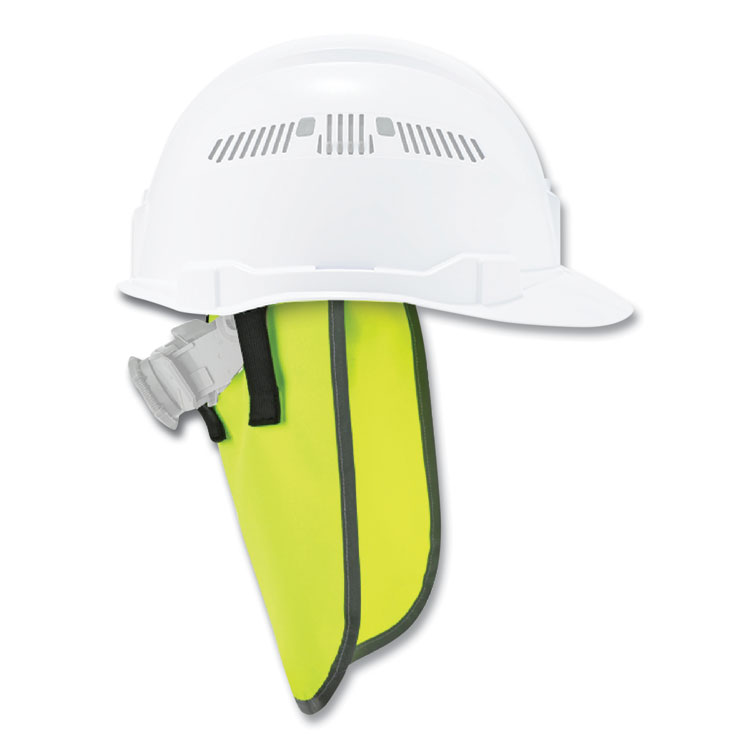 ergodyne GloWear 8006 Hi-Vis Hard Hat Neck Shade, 12.25 x 10.5, Lime (EGO29063)