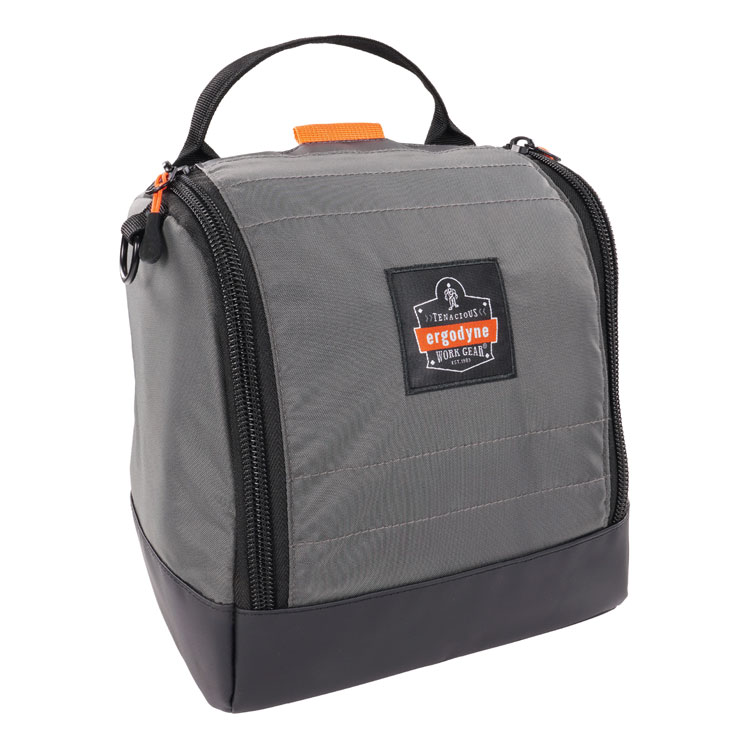 ergodyne Arsenal 5185 Full Respirator Bag with Zipper Magnetic Closure, 5.5 x 9.5 x 9.5, Gray (EGO13185)