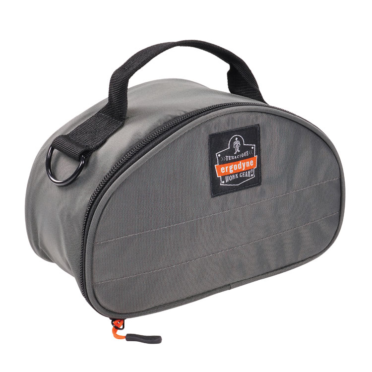 ergodyne Arsenal 5187 Clamshell Half Respirator Bag with Zipper Closure, 4 x 9 x 5, Gray (EGO13187)