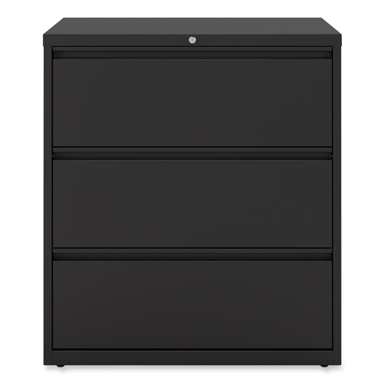 Alera Lateral File, 3 Legal/Letter/A4/A5-Size File Drawers, Black, 36" x 18.63" x 40.25" (ALEHLF3641BL)
