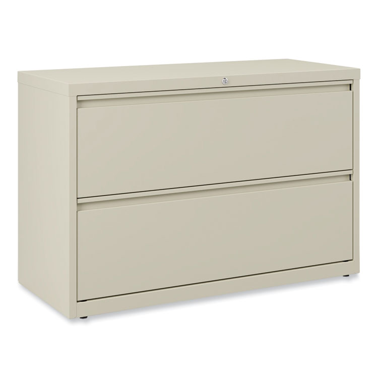 Alera Lateral File, 2 Legal/Letter-Size File Drawers, Putty, 42" x 18.63" x 28" (ALEHLF4229PY)
